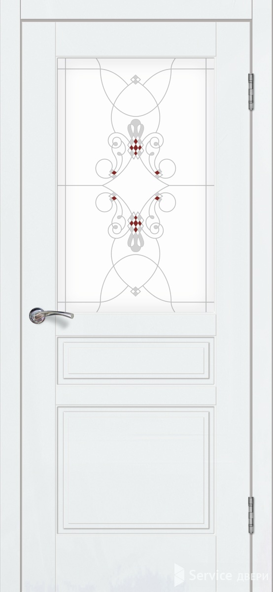 Межкомнатная дверь, Модель 4.33 витраж 